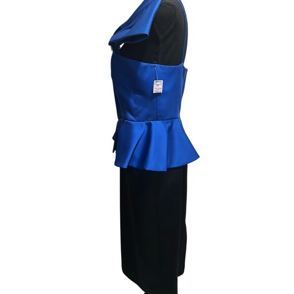 Darcy Royal Blue Peplum Sheath Dress Rhinestone Cocktail Party Sz 11/12 - Picture 4 of 14